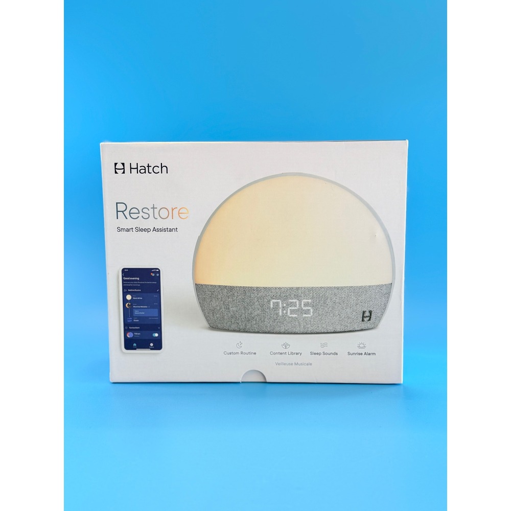 Hatch Restore Smart Sleep Assistant Sunrise Alarm Clock & Sound Machine New